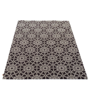 Teppich "SKANDIO" | 160x230 cm, weiß auf schwarz | Wohnzimmer - DESIGN DELIGHTS