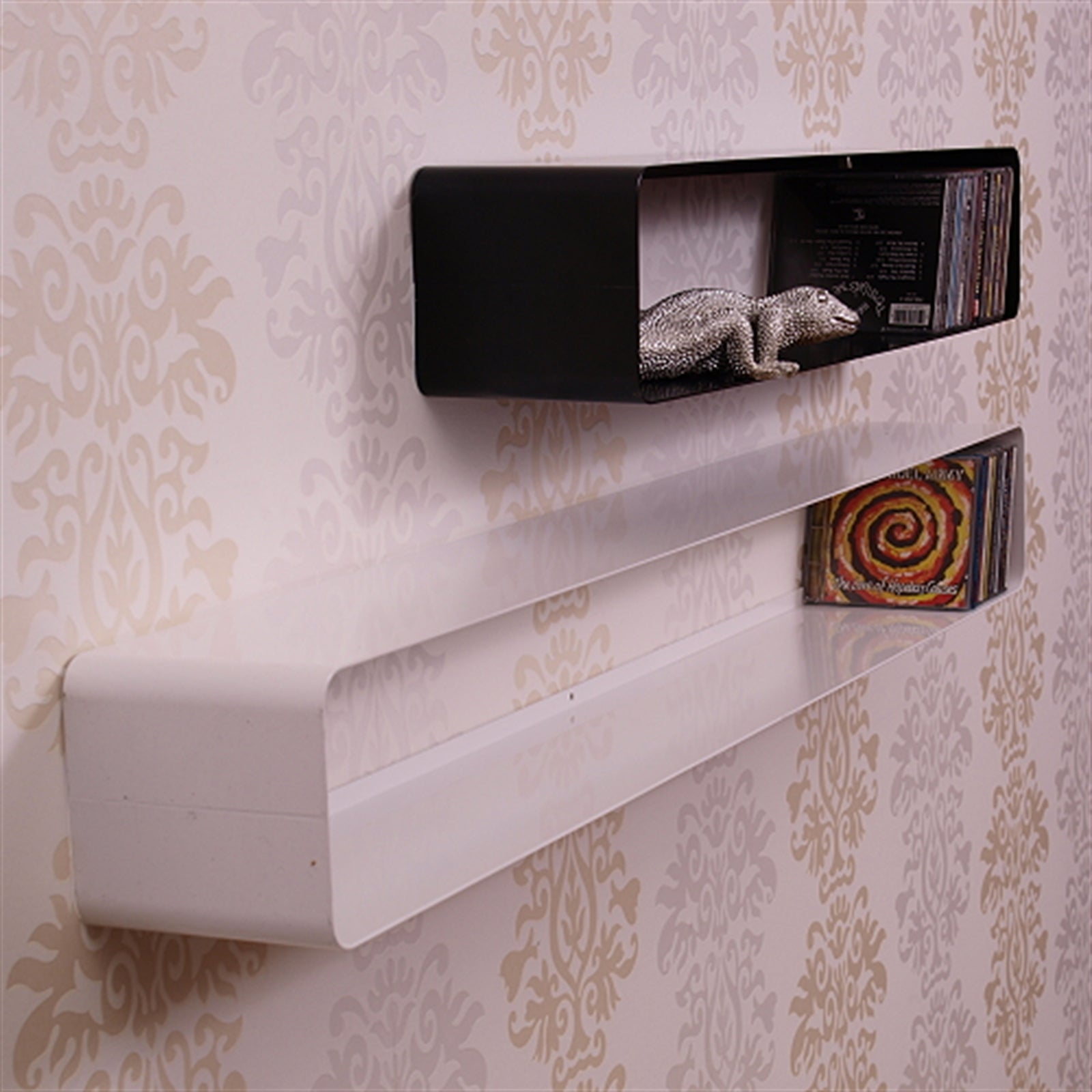 LOUNGE DESIGN CD REGAL "CUBE" | 80cm, Metall | für ca 70 CDs