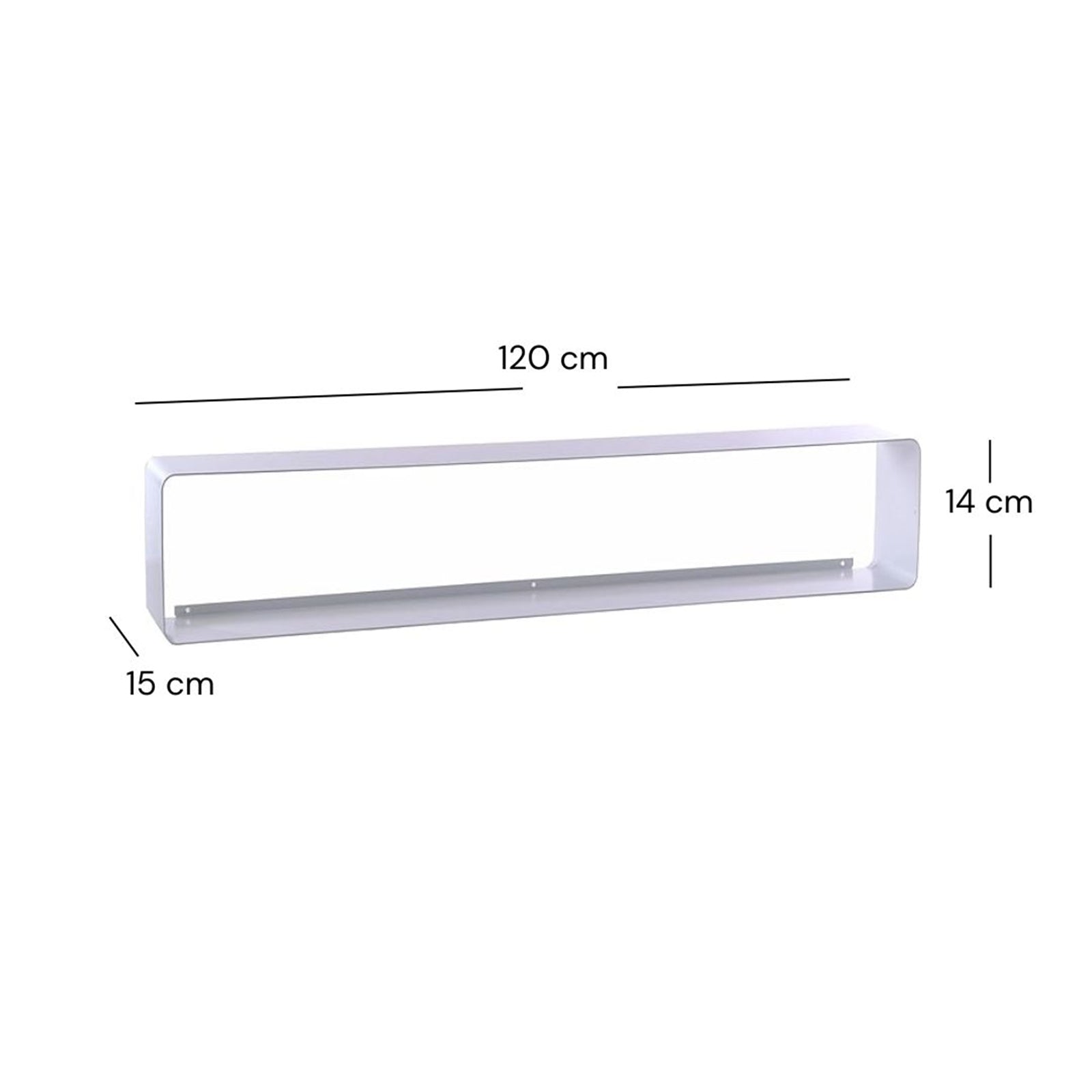 RETRO DESIGN CD REGAL "CUBE" | 120cm, Metall, Wandregal für 100CDs