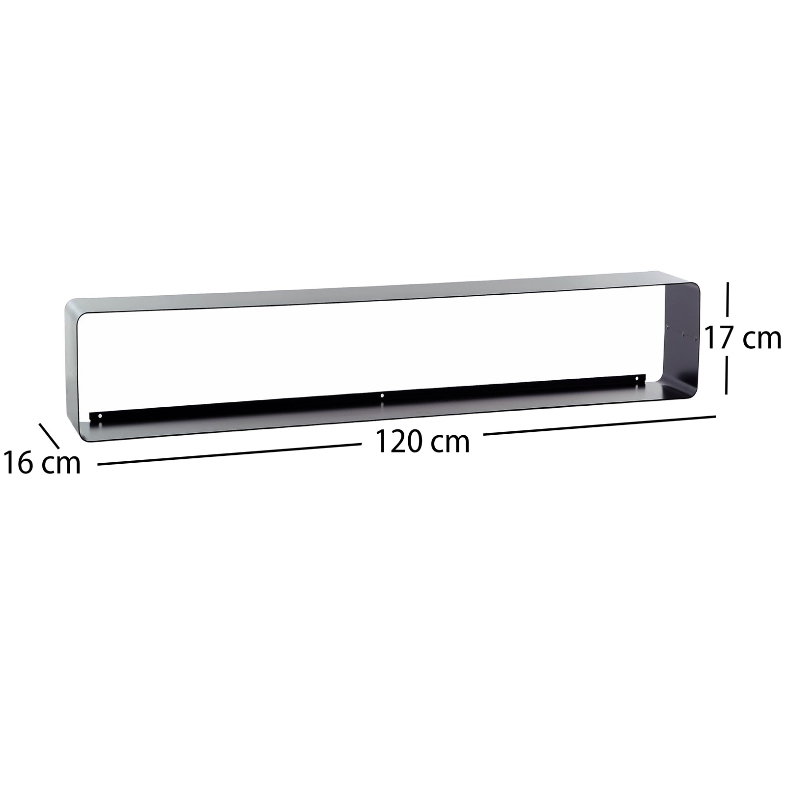 RETRO DESIGN CD REGAL "CUBE" | 120cm, Metall, Wandregal für 100CDs