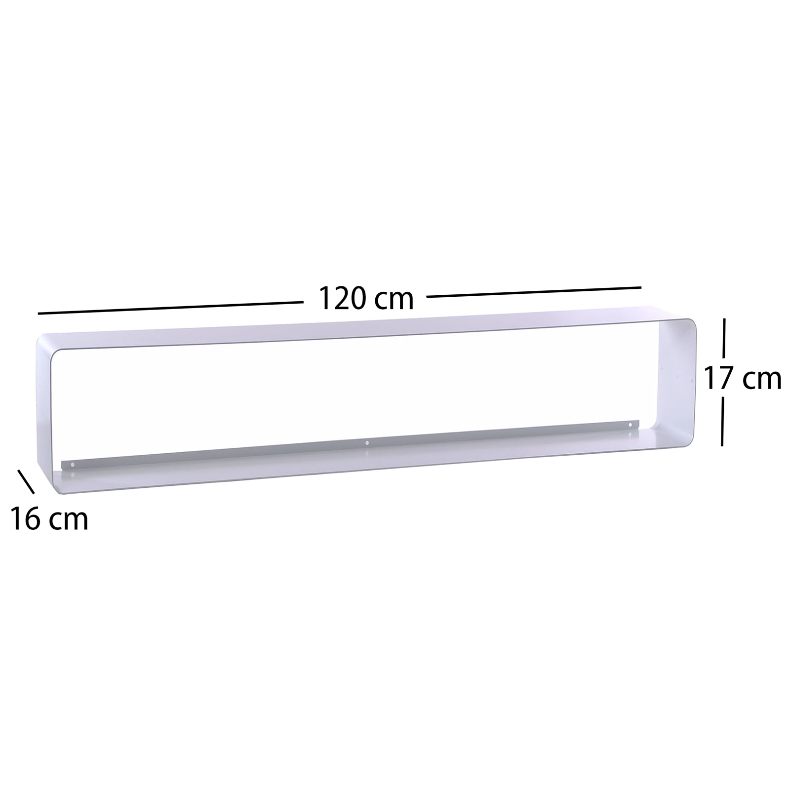 RETRO DESIGN CD REGAL "CUBE" | 120cm, Metall, Wandregal für 100CDs