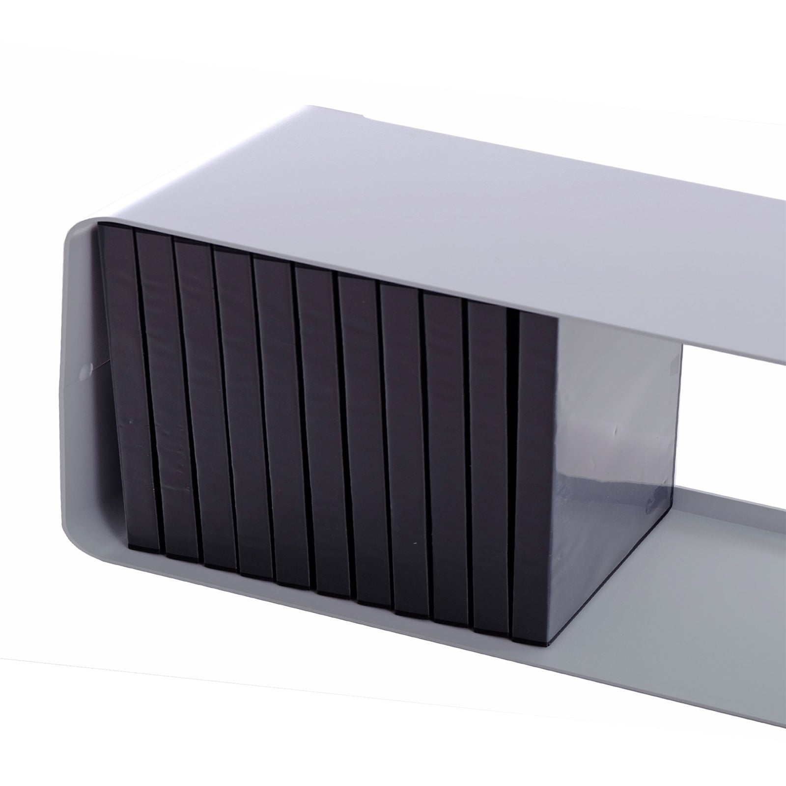 RETRO DESIGN CD REGAL "CUBE" | 120cm, Metall, Wandregal für 100CDs