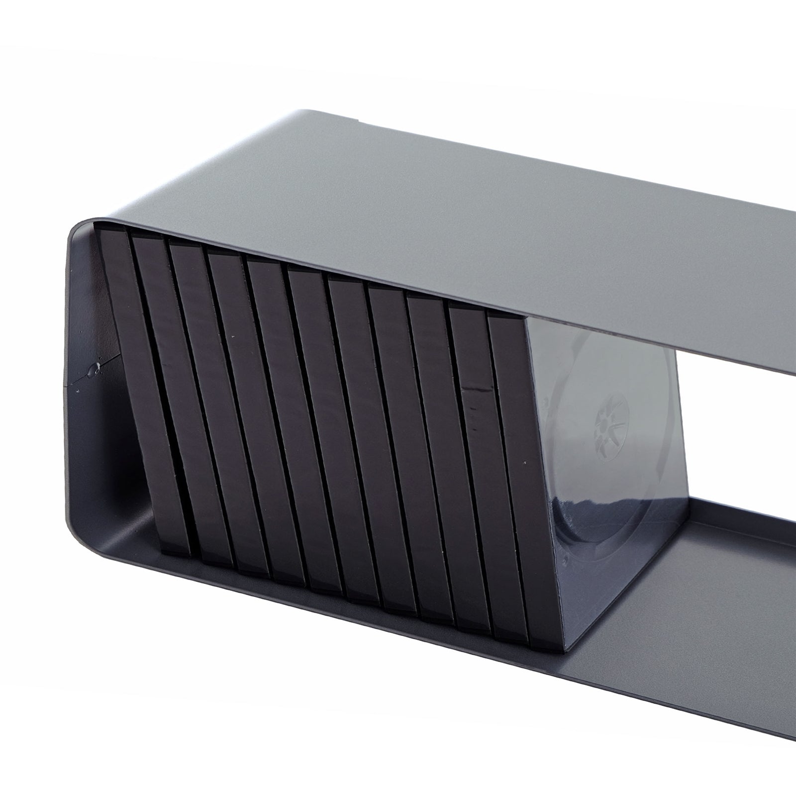 RETRO DESIGN CD REGAL "CUBE" | 120cm, Metall, Wandregal für 100CDs