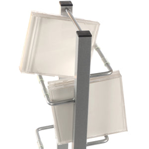 DESIGN CD STÄNDER TOWER 92 | silber, 92cm, Metal & Glas | für 85 CDs