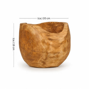 WURZELHOLZ ÜBERTOPF "LIVA" | Teak, 30 cm | Teakholz Blumentopf