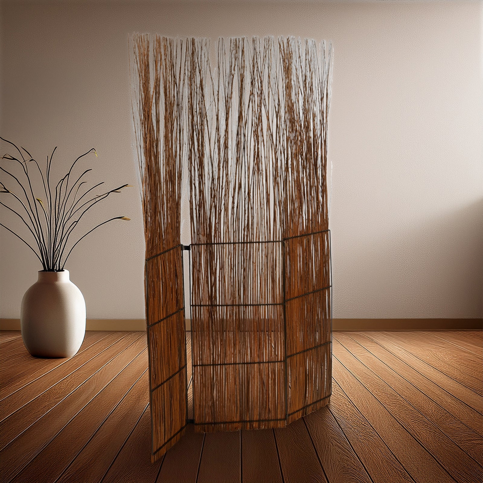 PARAVENT NATURE | braun, 170x120cm(HxB) Weide | Raumtrenner,Trennwand