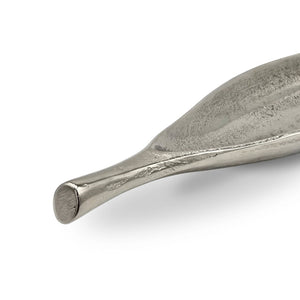 DEKO SCHALE "SHORT LEAF" | 40 cm, silber | Dekoteller