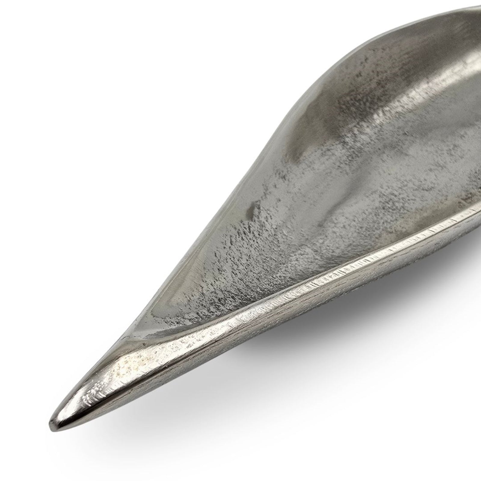 DEKO SCHALE "SHORT LEAF" | 40 cm, silber | Dekoteller