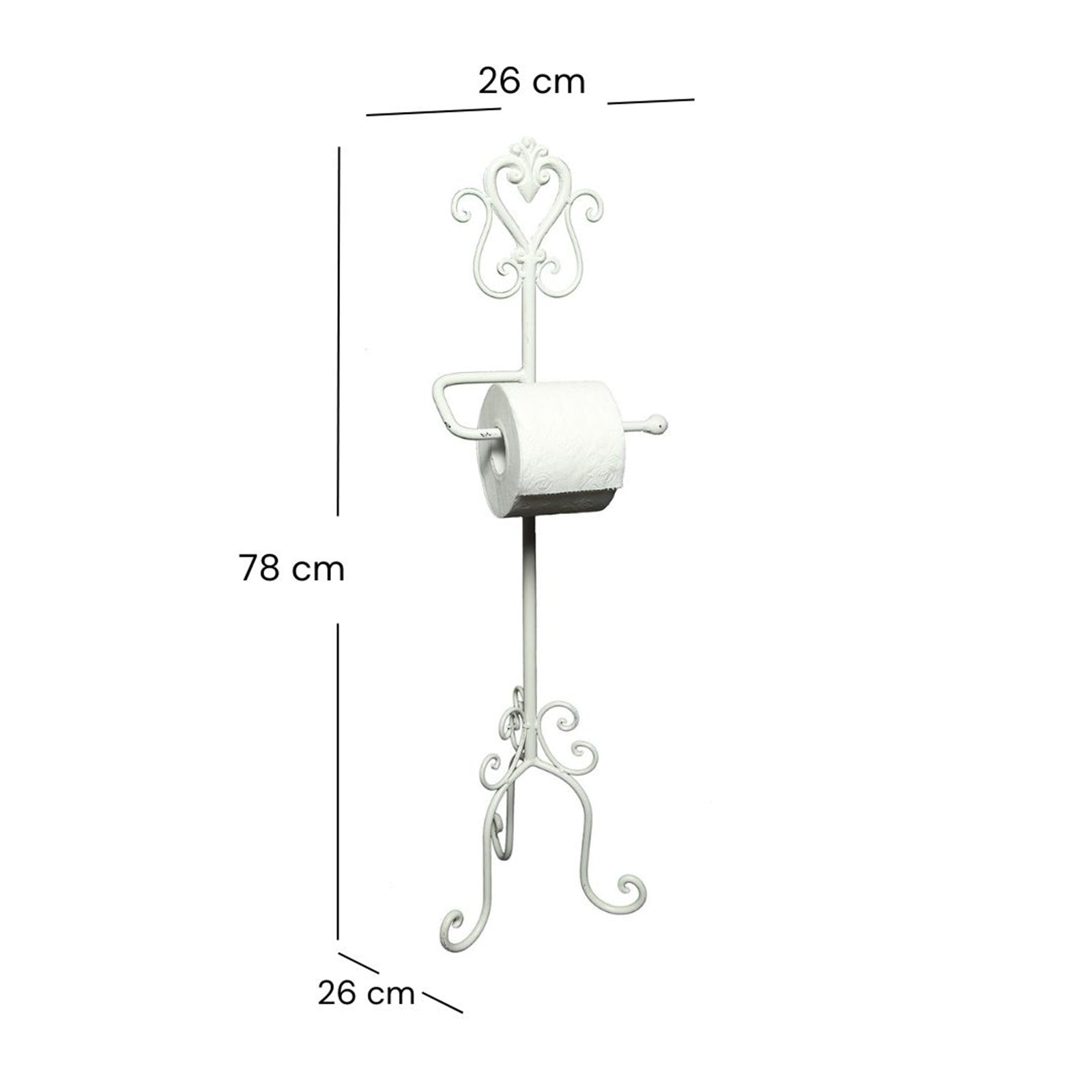 TOILETTENROLLENHALTER "SERVANT" | Vintage, 78 cm, weiß
