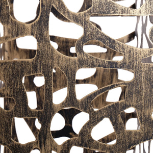 DEKO SÄULE "ENZA GRANDE" | 100 cm, antik-silber | Dekofigur aus Metall