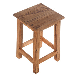 Sitzhocker MADERO | 48x30cm(HxB), Recyclingholz, Holzhocker, Hocker