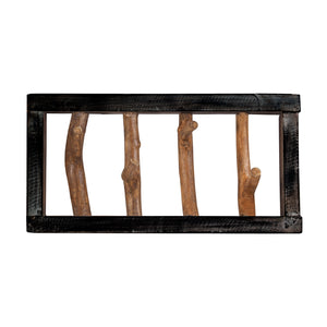 GARDEROBENLEISTE LIMB | 45x23cm(BxH) Treibholz Wandgarderobe mit Ästen