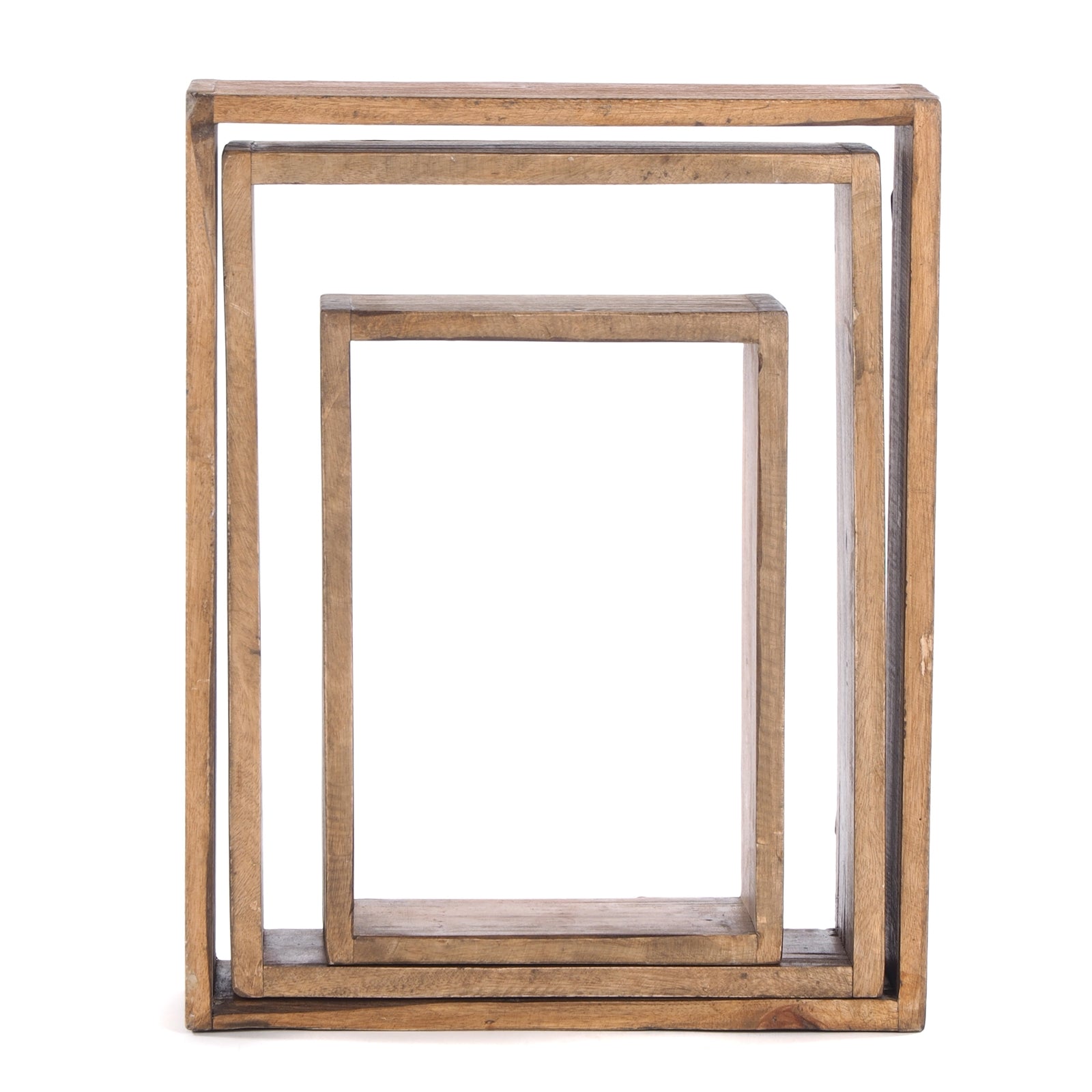 3ER SET DEKO REGALE "CUBEN" | Mahagini, 3 Größen | Wandregal