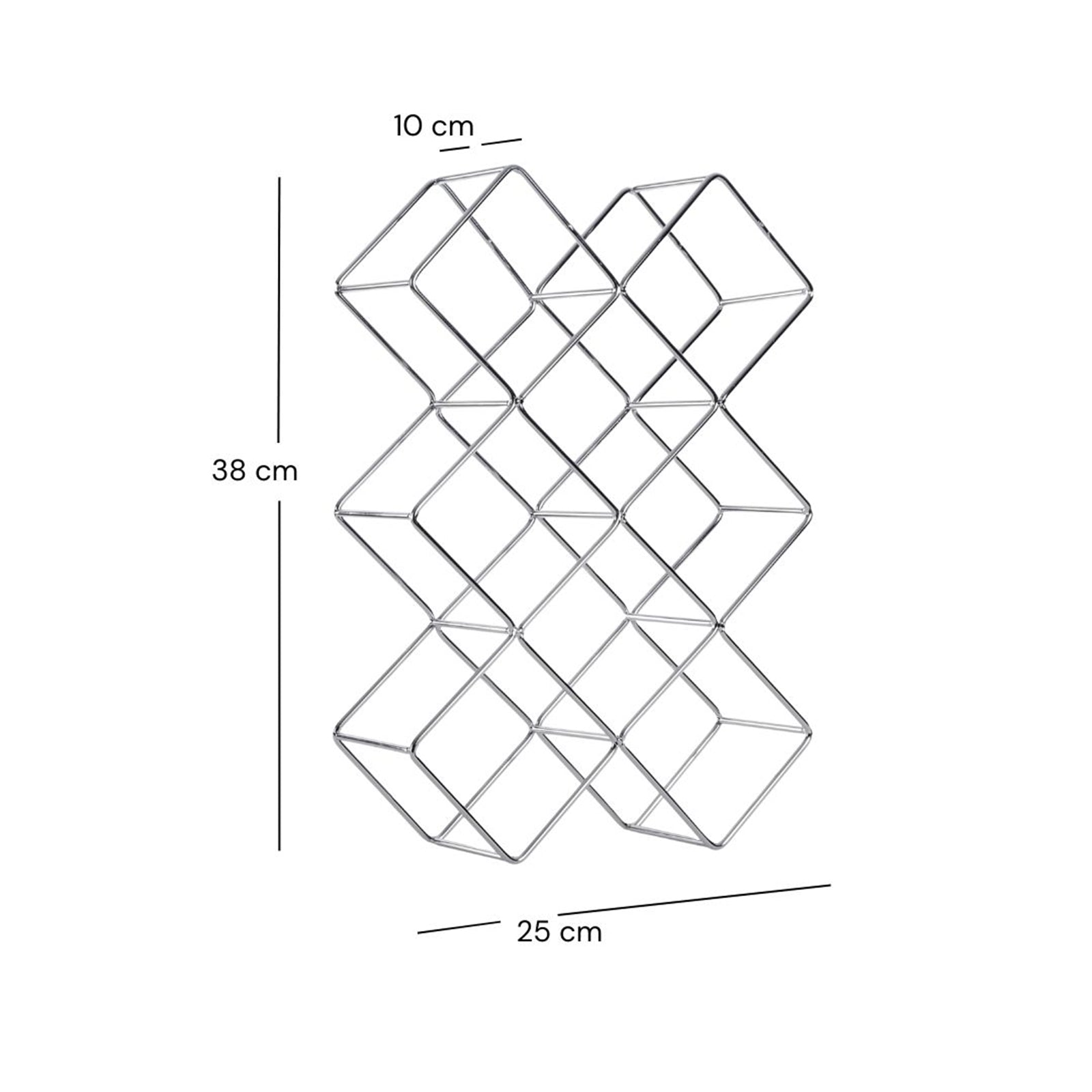 WEINFLASCHENHALTER "CUBE" | Metall, 37,5 cm | Weinregal