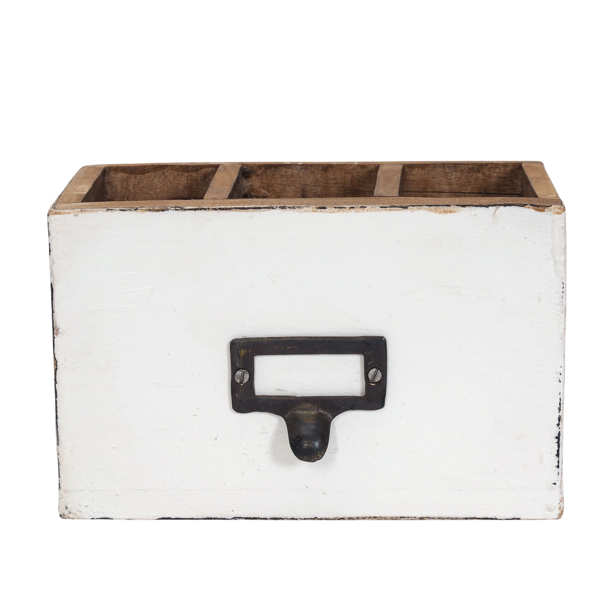 STIFTEHALTER "BOX 18" | Mahagoni, 19x12 cm (BxH) | Stiftebox | Farbe: 06 weiß-landhaus