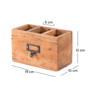 STIFTEHALTER "BOX 18" | Mahagoni, 19x12 cm (BxH) | Stiftebox