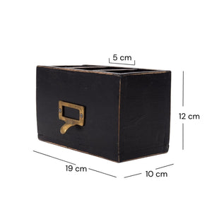STIFTEHALTER "BOX 18" | Mahagoni, 19x12 cm (BxH) | Stiftebox