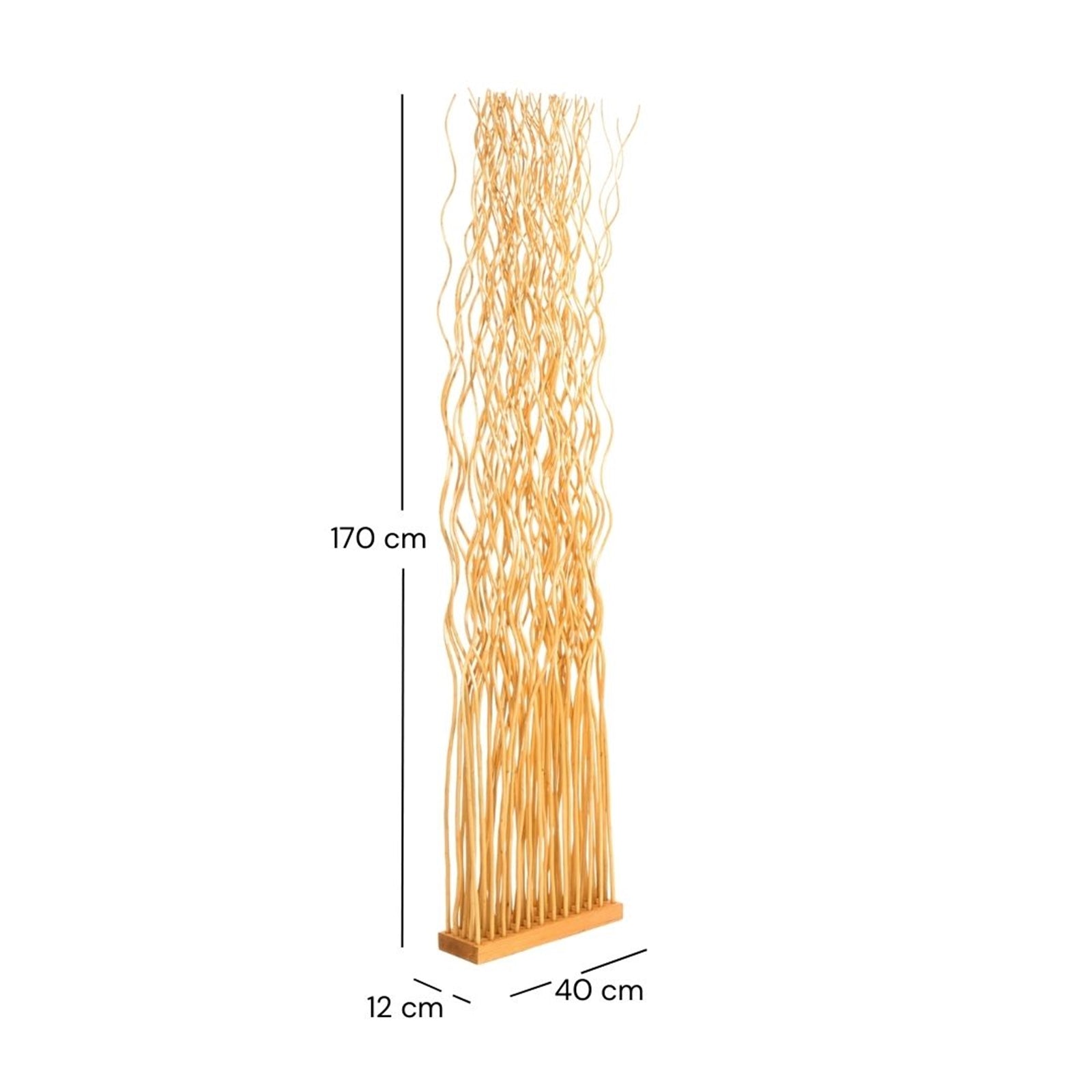 RAUMTEILER "WAVE" | Weidenholz, 170x40cm (HxB)  | Paravent, Trennwand