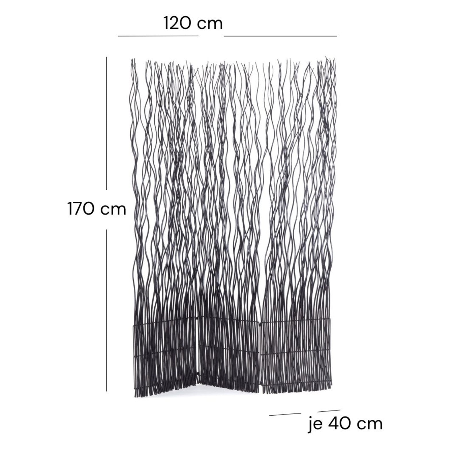 RAUMTEILER "WAVE 3" | Weide, 170x120cm (HxB) | Paravent, Trennwand