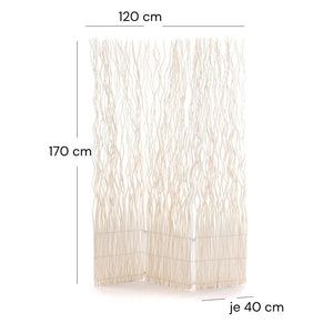 RAUMTEILER "WAVE 3" | Weide, 170x120cm (HxB) | Paravent, Trennwand