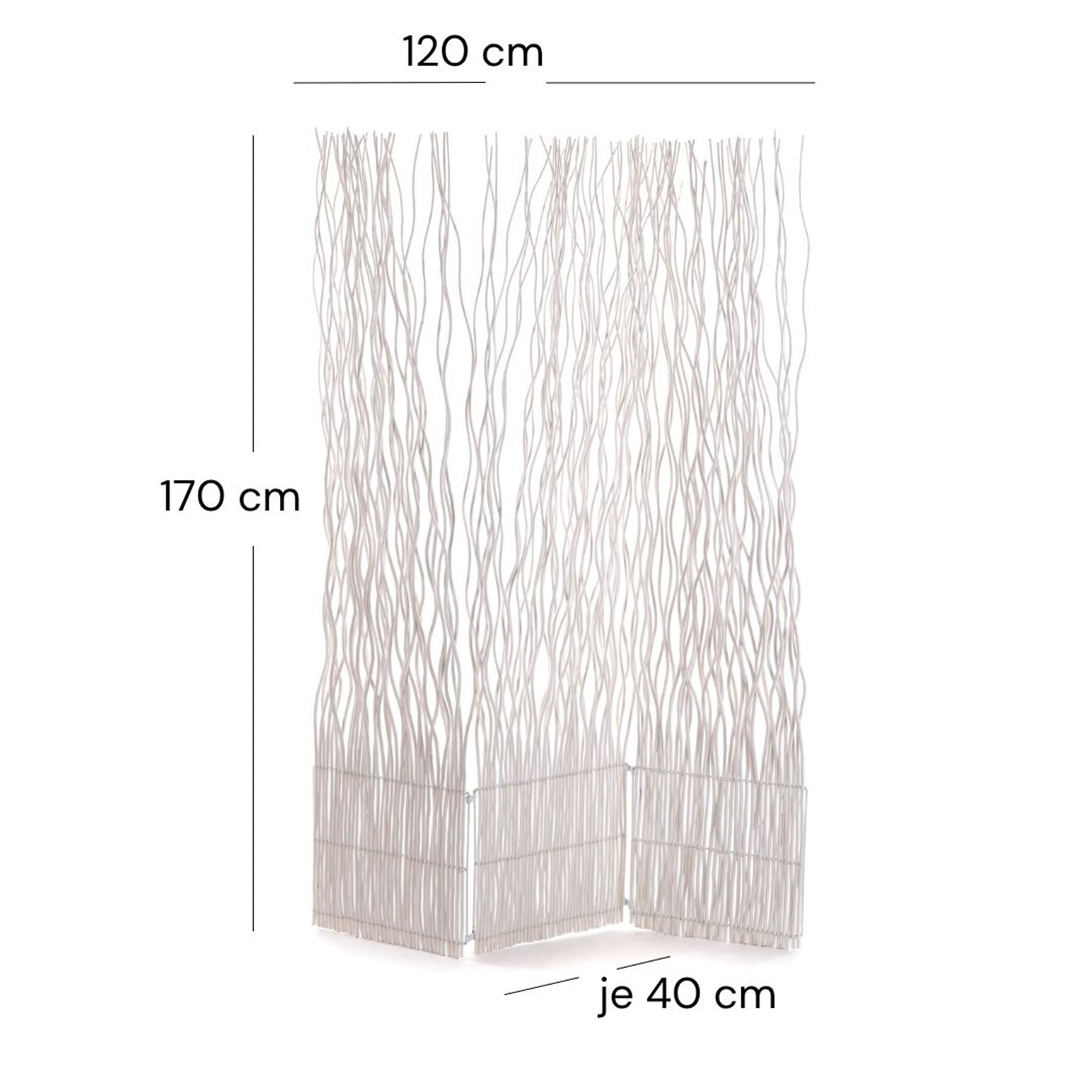 RAUMTEILER "WAVE 3" | Weide, 170x120cm (HxB) | Paravent, Trennwand