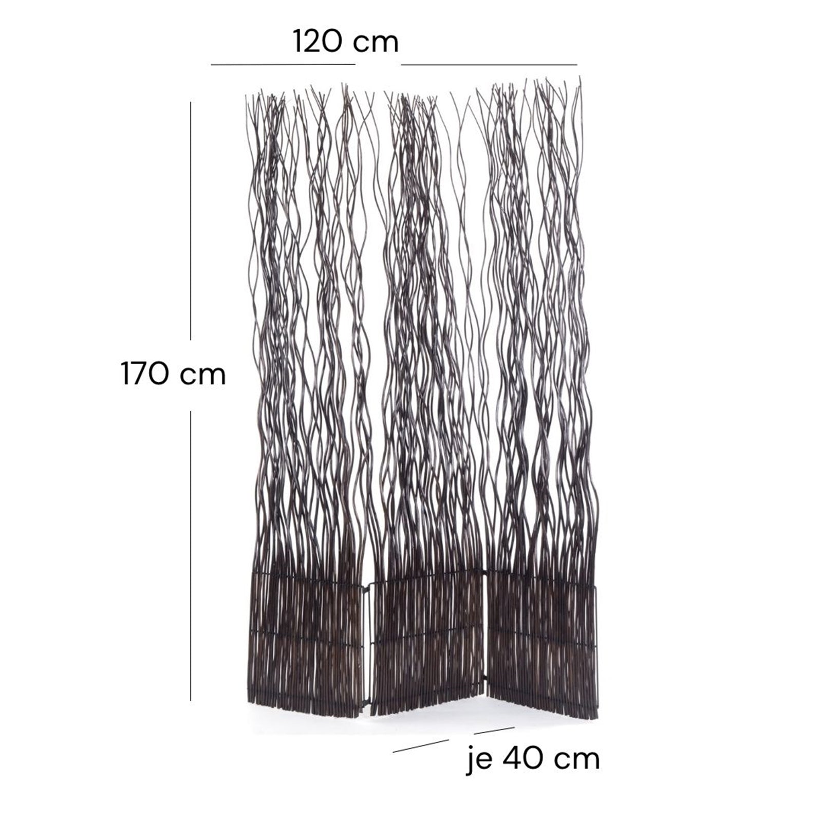 RAUMTEILER "WAVE 3" | Weide, 170x120cm (HxB) | Paravent, Trennwand