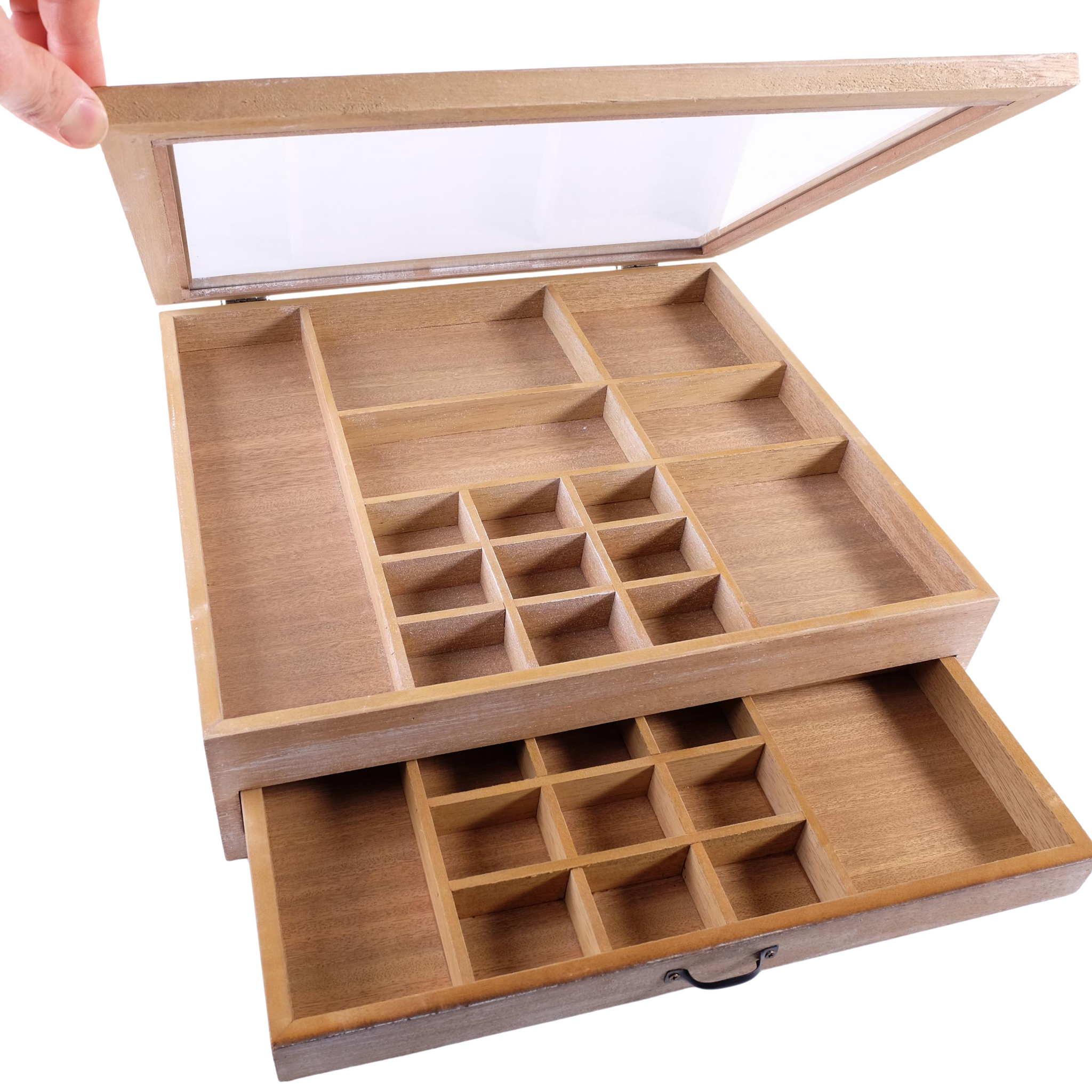 SETZKASTEN / SCHMUCKKASTEN | Natur, 40x37 cm | Vintage, Holz