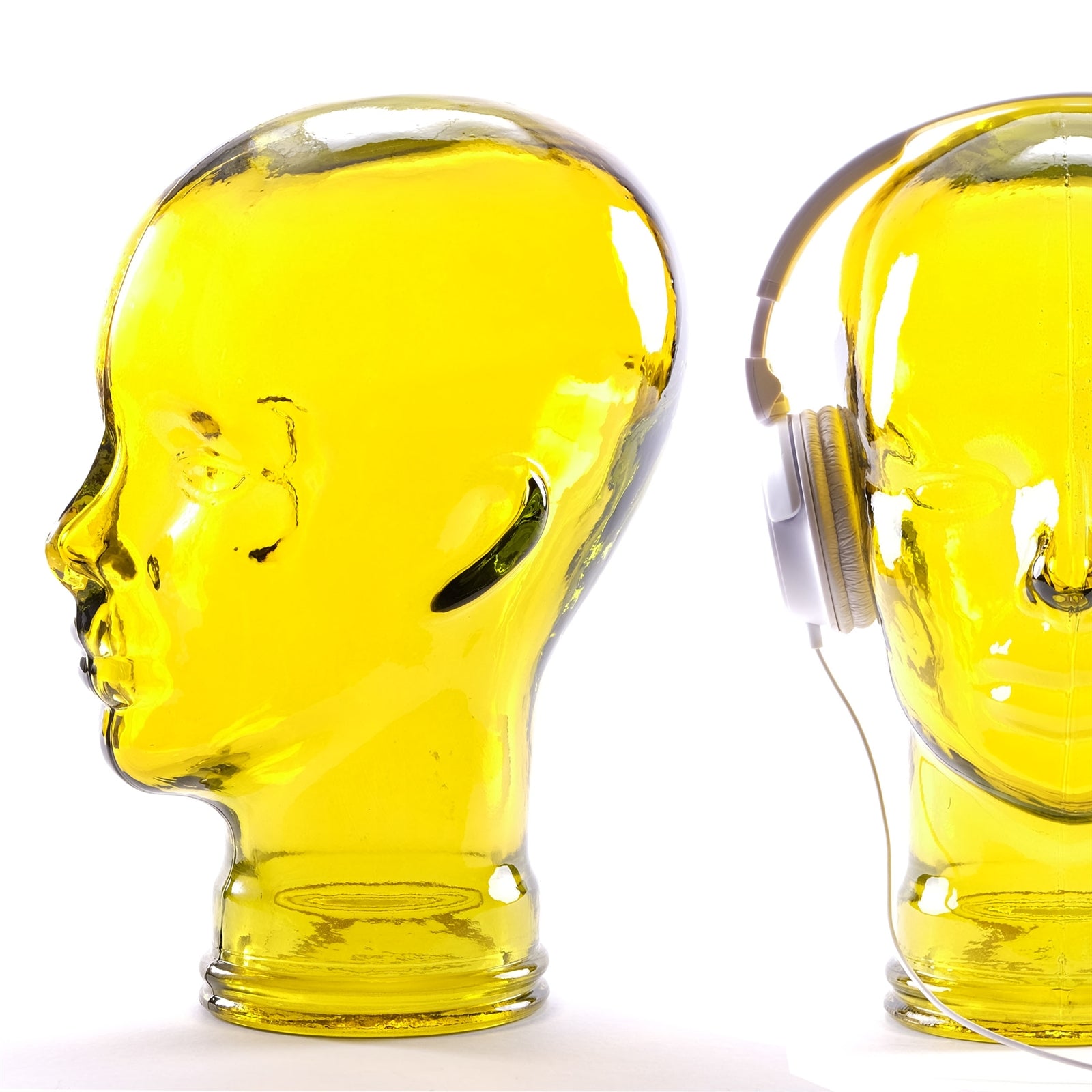 KOPFHÖRERSTÄNDER "TRANSPARENT GELB" | Kare Design 39956