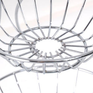 DOPPEL OBSTKORB "STAGE" | Eisen verchromt | Etagere