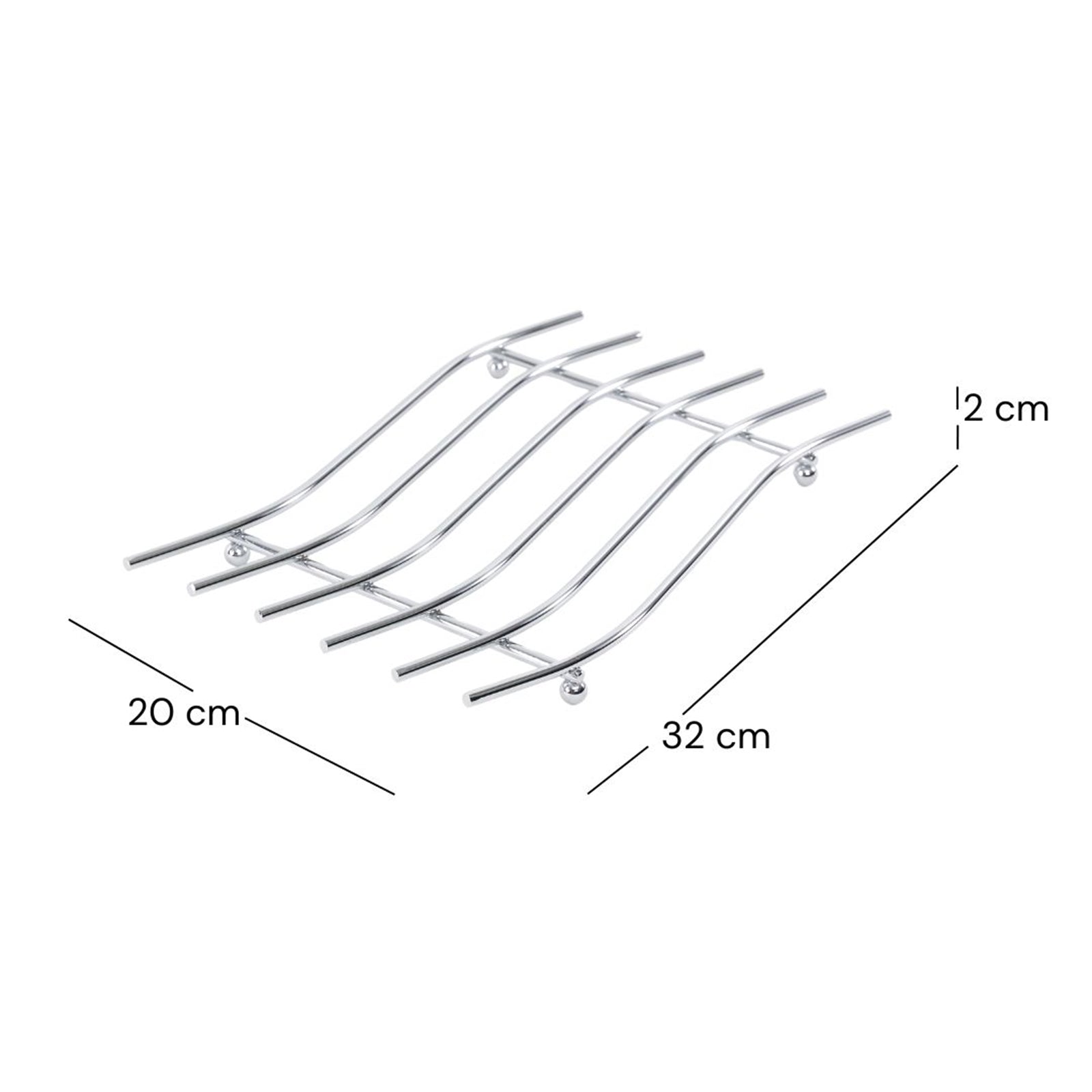 METALL TOPFUNTERSETZER "STRIPE" | 32,5 cm, Eisen | Abstellrost