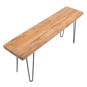 SITZBANK "BOHLE" | 120 cm, Mahagoni, mit Gestell | Beistellbank