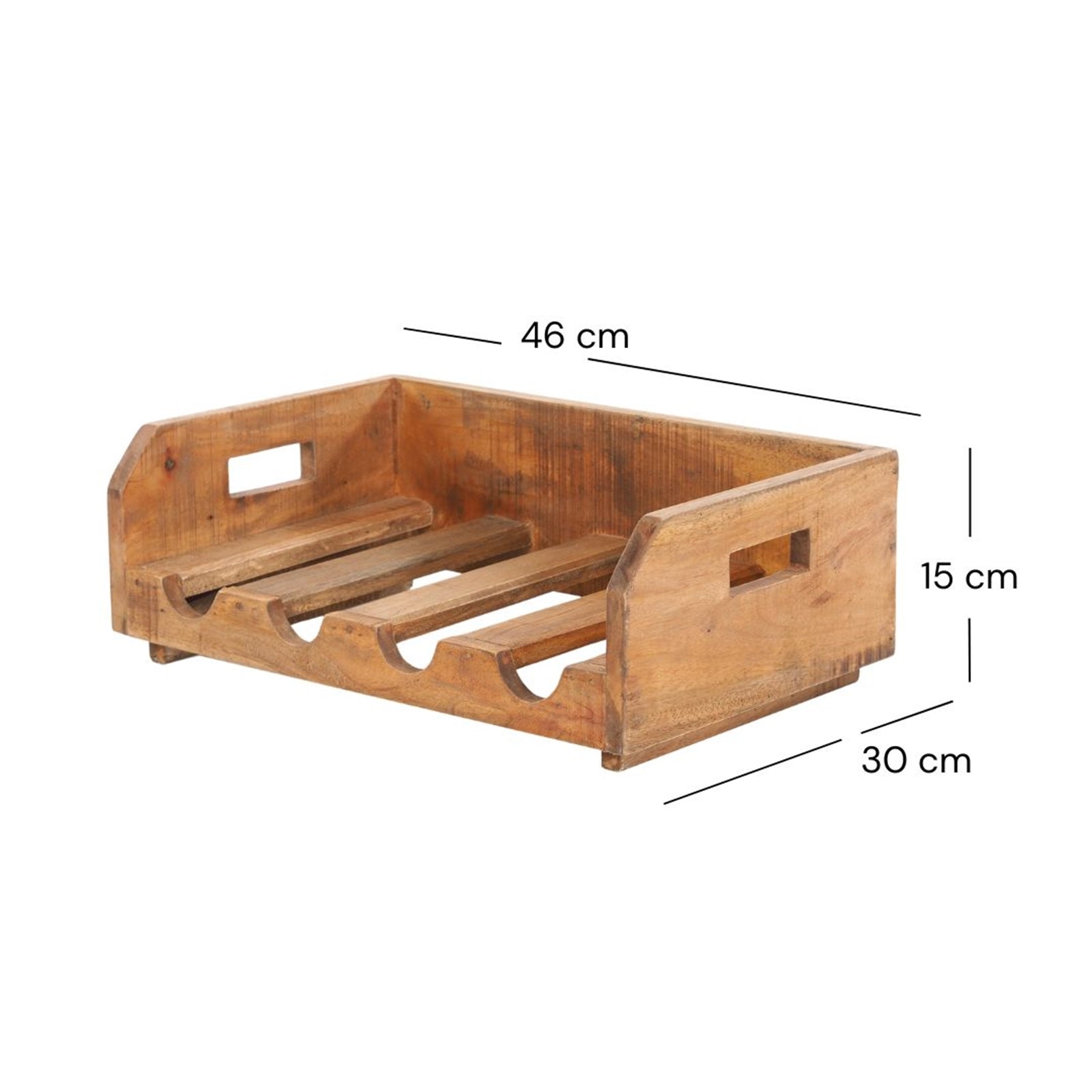 FLASCHENREGAL "BUILDER" | 46x30x15 cm, Altholz | Weinregal