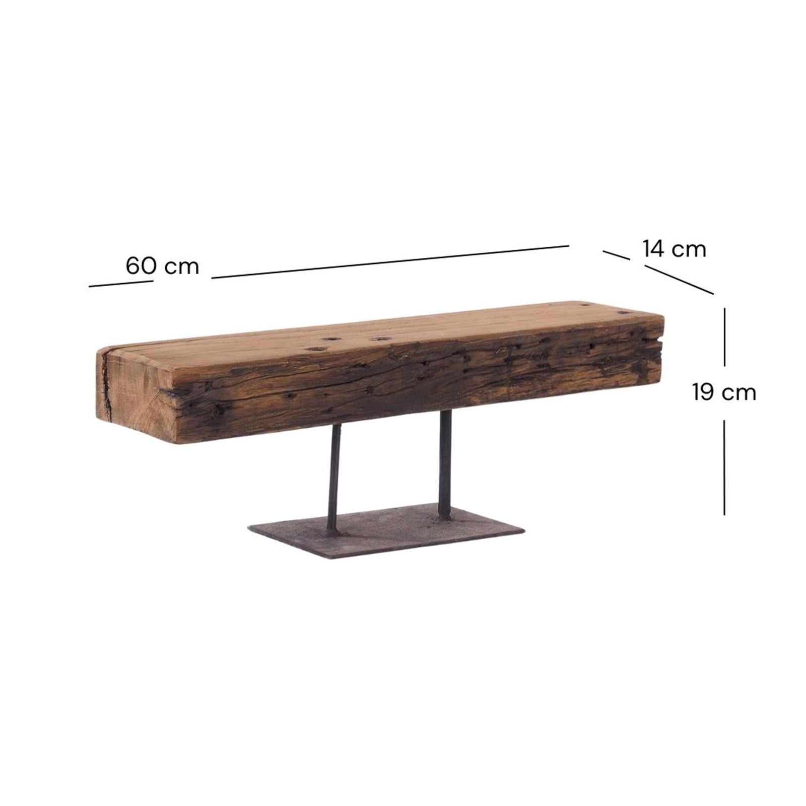 RUSTIKALER KERZENSTÄNDER "CASTLE 60" | Teakholz, 60 cm | Dekoration