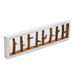 WANDGARDEROBE TREIBHOLZ UNIKAT | 80x22cm (BxH), Garderobe, Hakenleiste mit Ästen