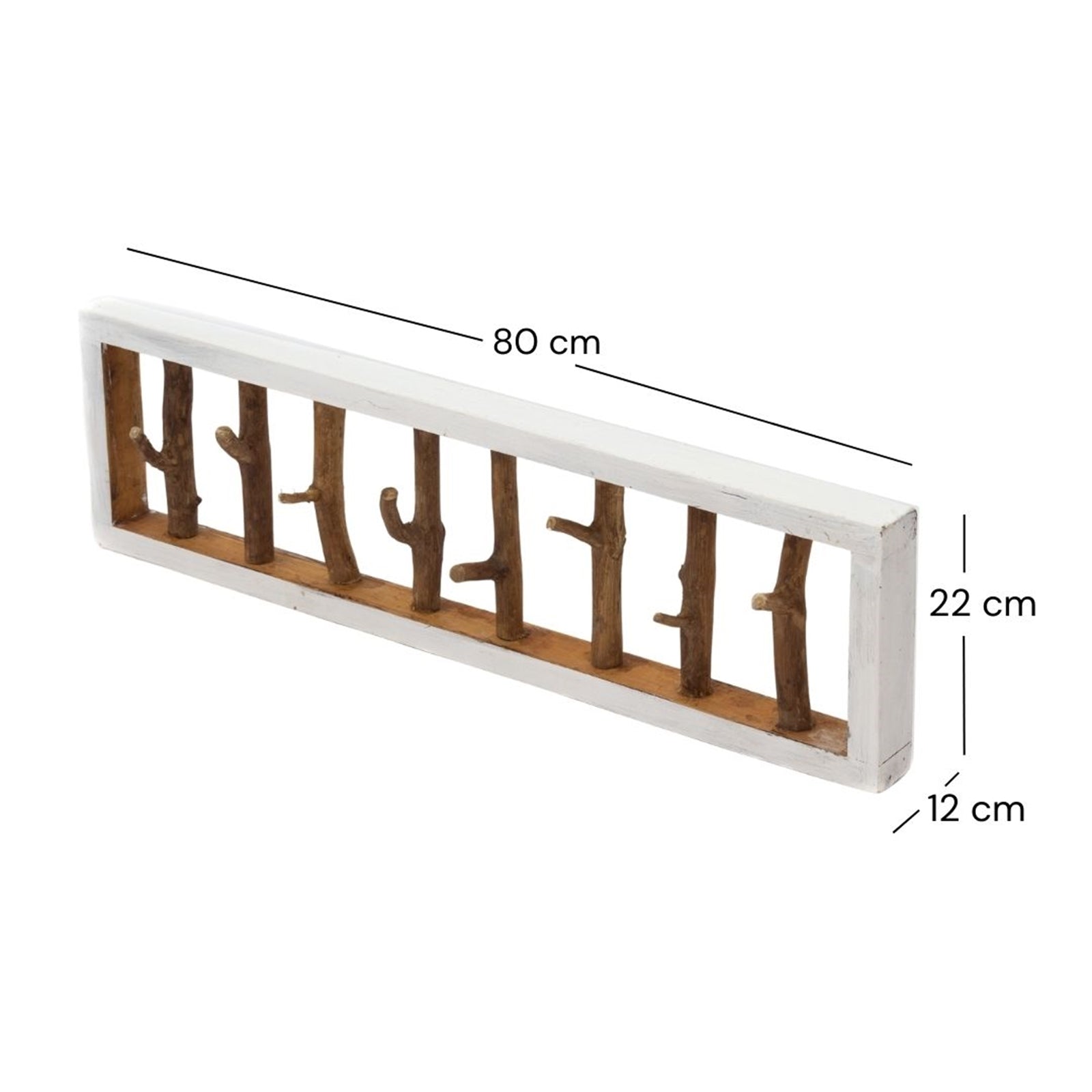 WANDGARDEROBE TREIBHOLZ UNIKAT | 80x22cm (BxH), Garderobe, Hakenleiste mit Ästen