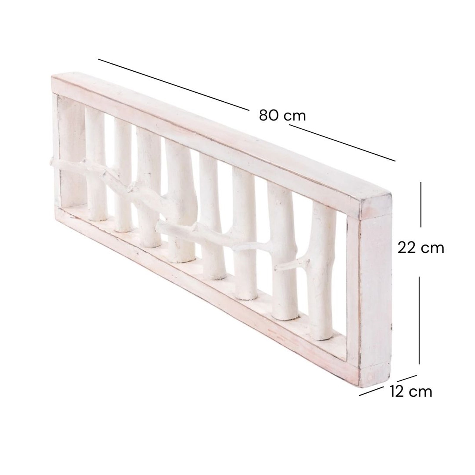 WANDGARDEROBE TREIBHOLZ UNIKAT | 80x22cm (BxH), Garderobe, Hakenleiste mit Ästen