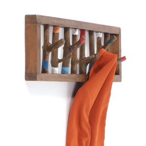 WANDGARDEROBE TREIBHOLZ UNIKAT | 80x22cm (BxH), Garderobe, Hakenleiste mit Ästen