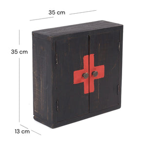 MEDIZINSCHRANK MEDIC | 35x35x13cm, Massivholz | Wandschrank