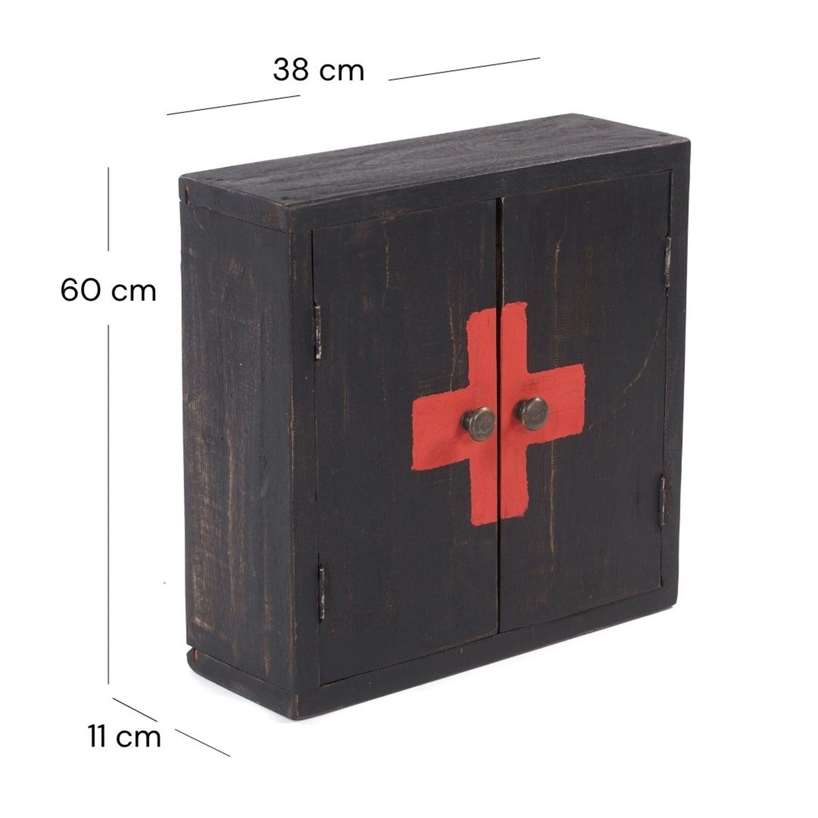 MEDIZINSCHRANK MEDIC | 35x35x13cm, Massivholz | Wandschrank