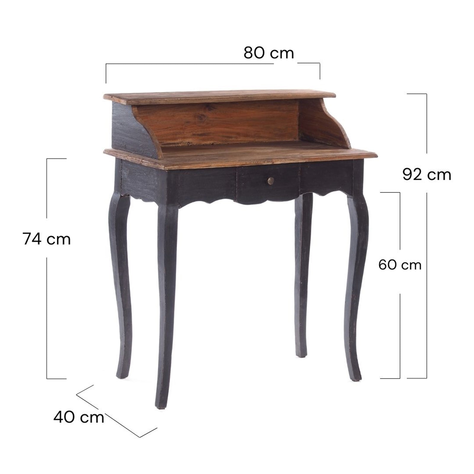 MASSIVHOLZ SEKRETÄR NAPOLEON 92x80cm(HxB) | Massivholz Schreibtisch