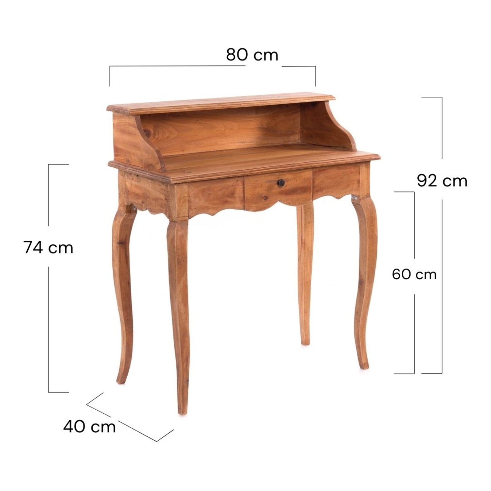 MASSIVHOLZ SEKRETÄR NAPOLEON 92x80cm(HxB) | Massivholz Schreibtisch