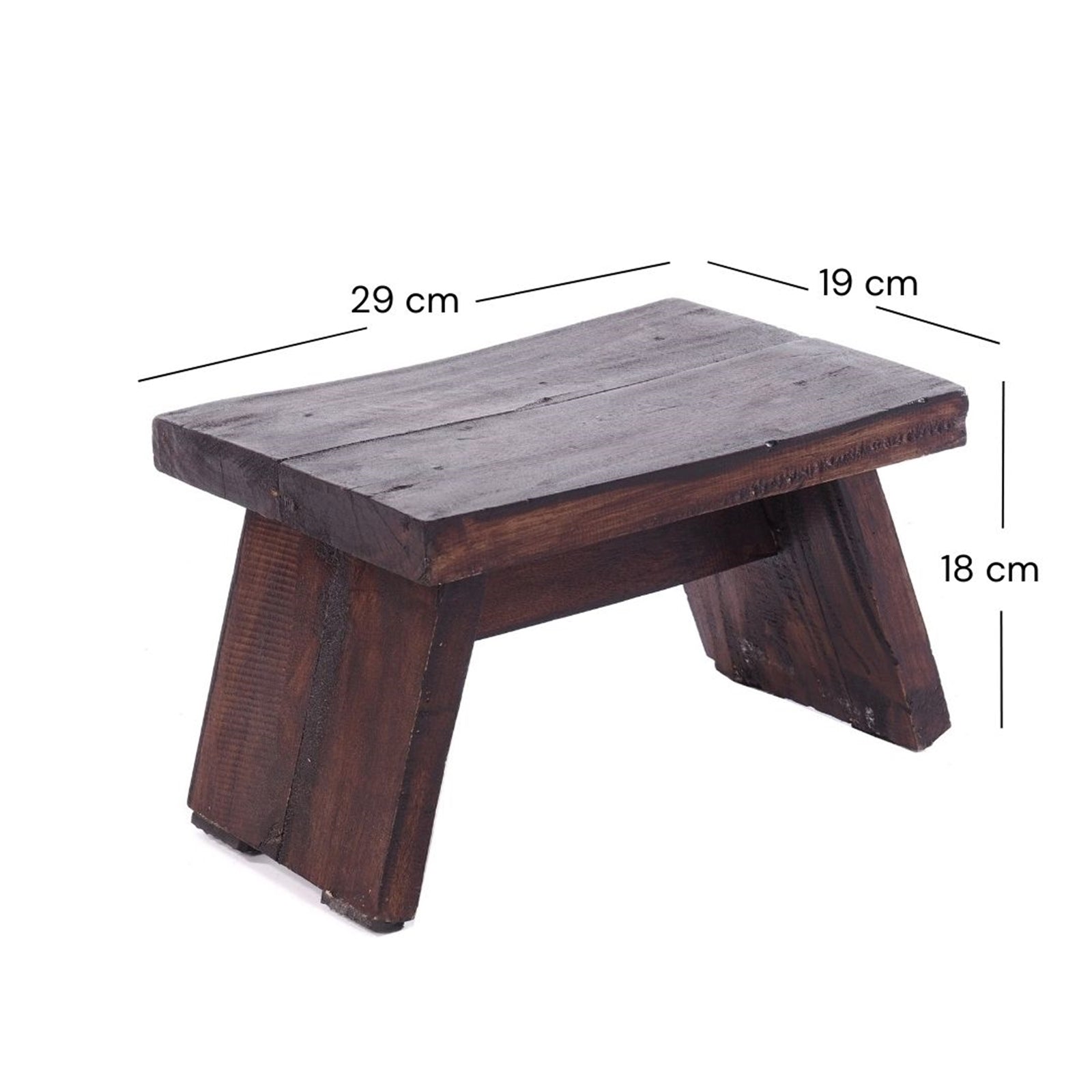 NOSTALGISCHER FUßHOCKER "SCHEMEL" | Mahagoni | Holzhocker