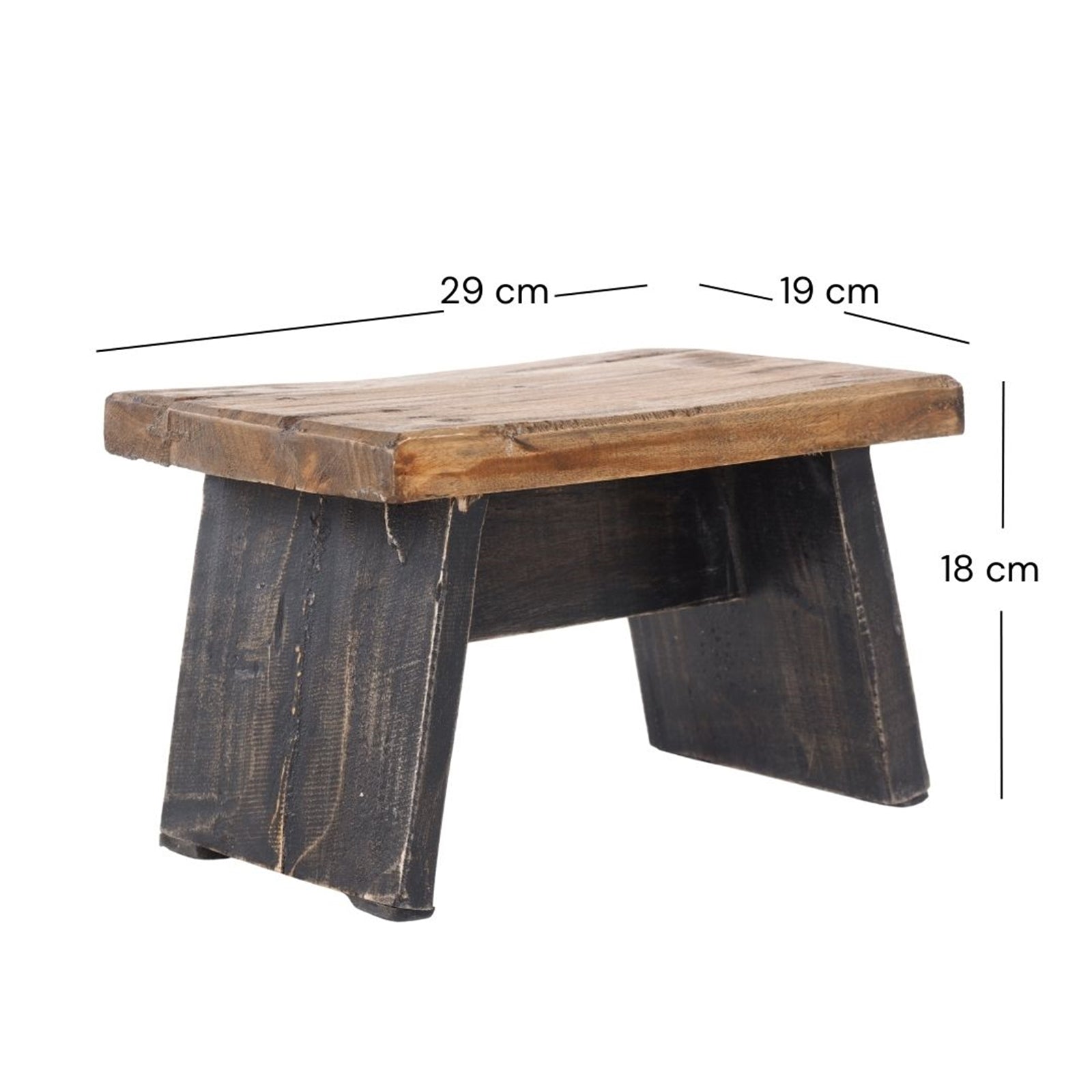 NOSTALGISCHER FUßHOCKER "SCHEMEL" | Mahagoni | Holzhocker