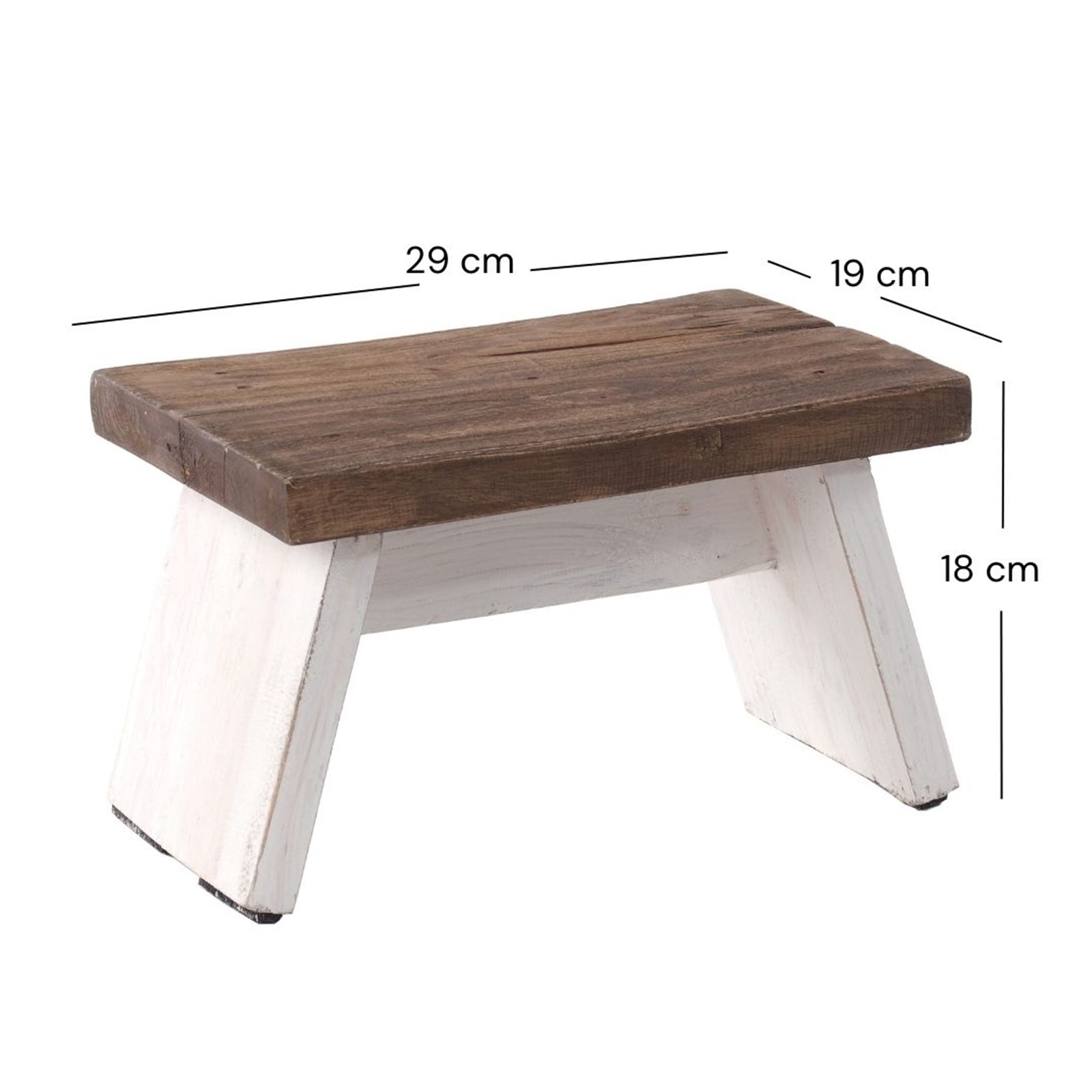 NOSTALGISCHER FUßHOCKER "SCHEMEL" | Mahagoni | Holzhocker