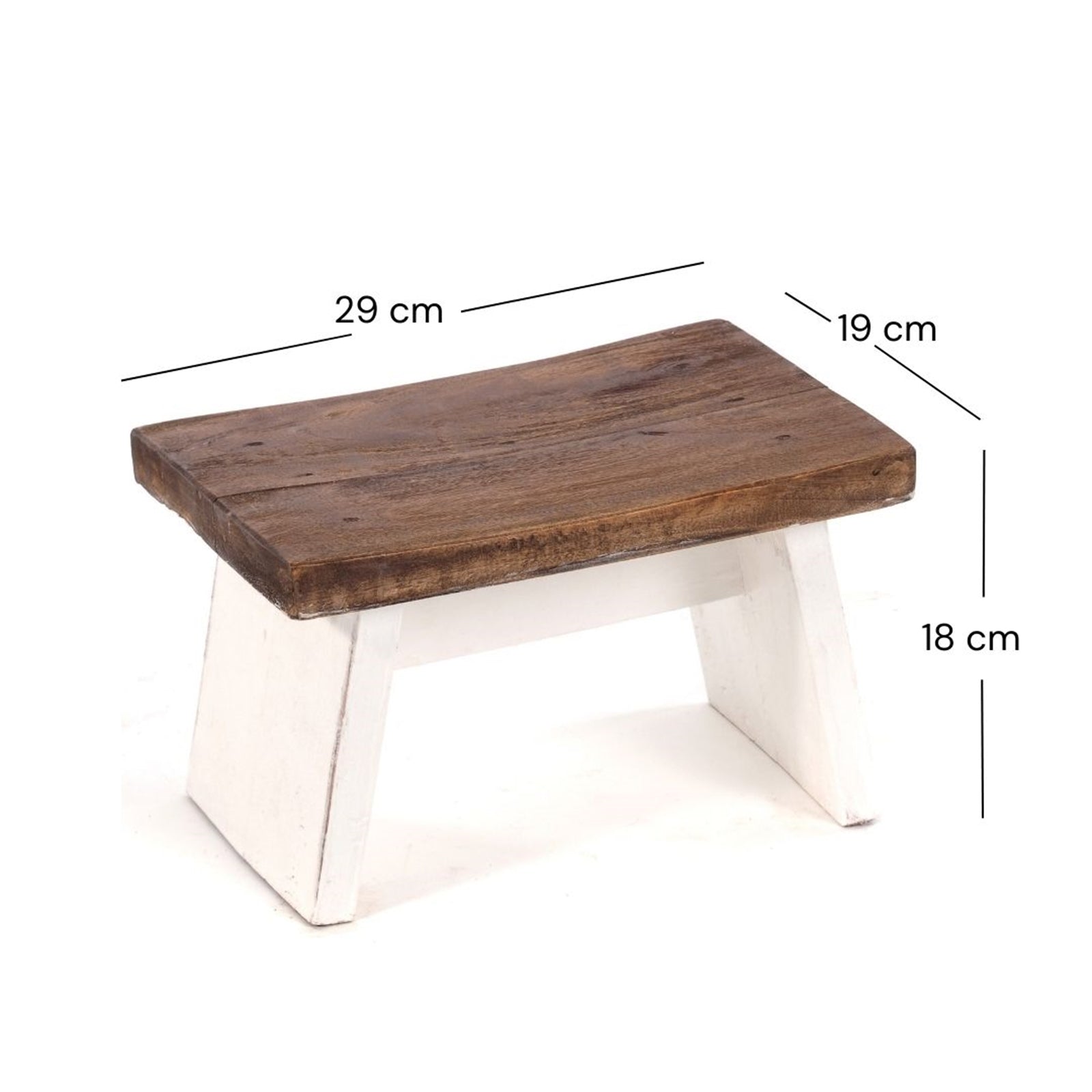 NOSTALGISCHER FUßHOCKER "SCHEMEL" | Mahagoni | Holzhocker