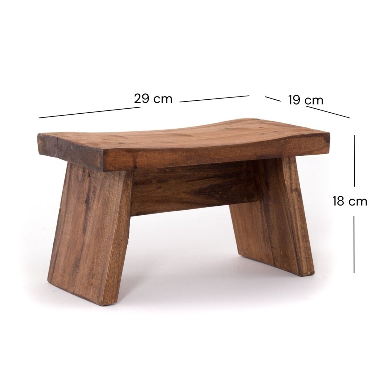 NOSTALGISCHER FUßHOCKER "SCHEMEL" | Mahagoni | Holzhocker