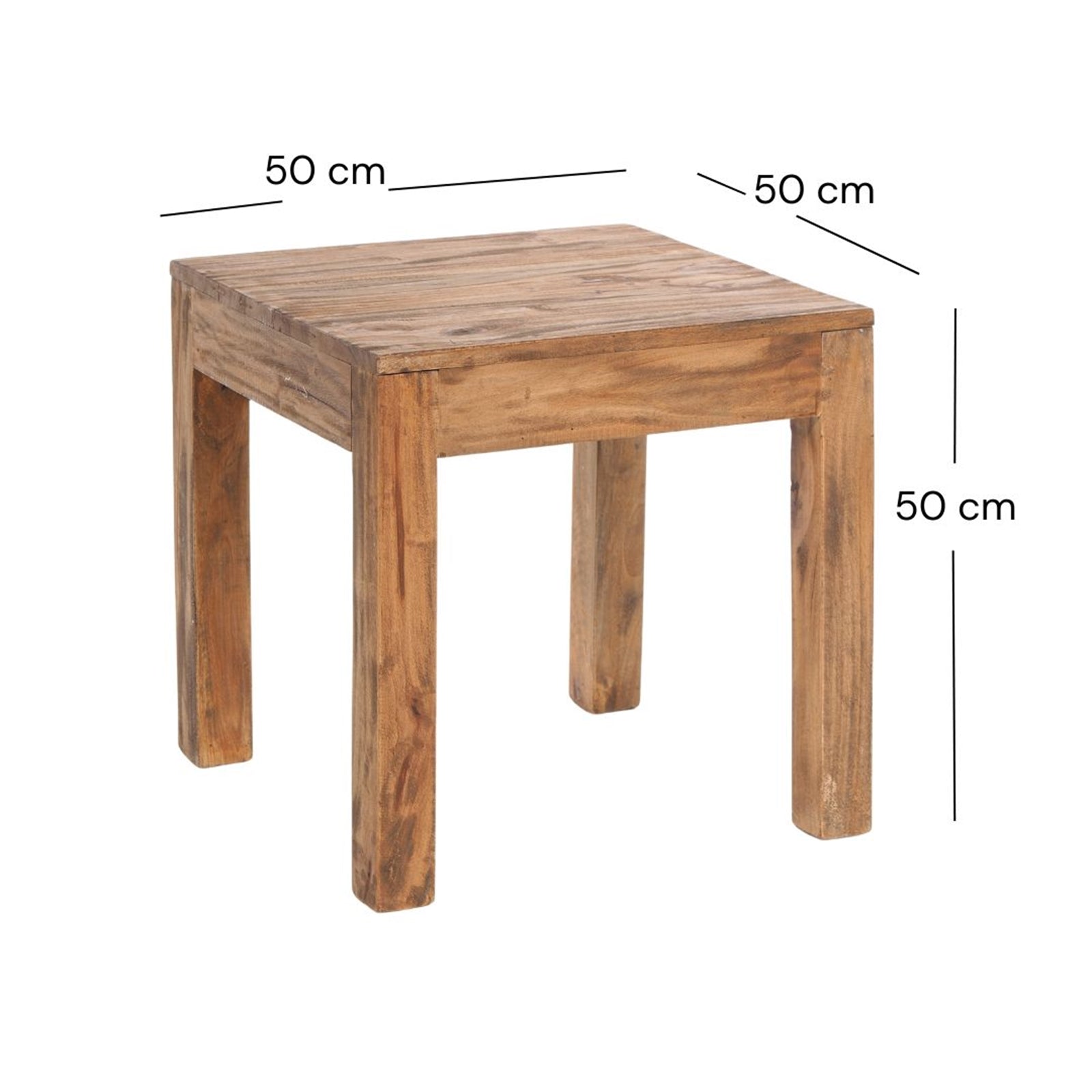 COUCHTISCH "SQUARE 50" | Mahagoni, 50x50x50cm | Beistelltisch