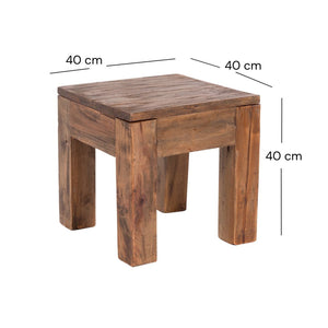 Couchtisch "SQUARE 40" | Mahagoni, 40x40x40cm | Beistelltisch