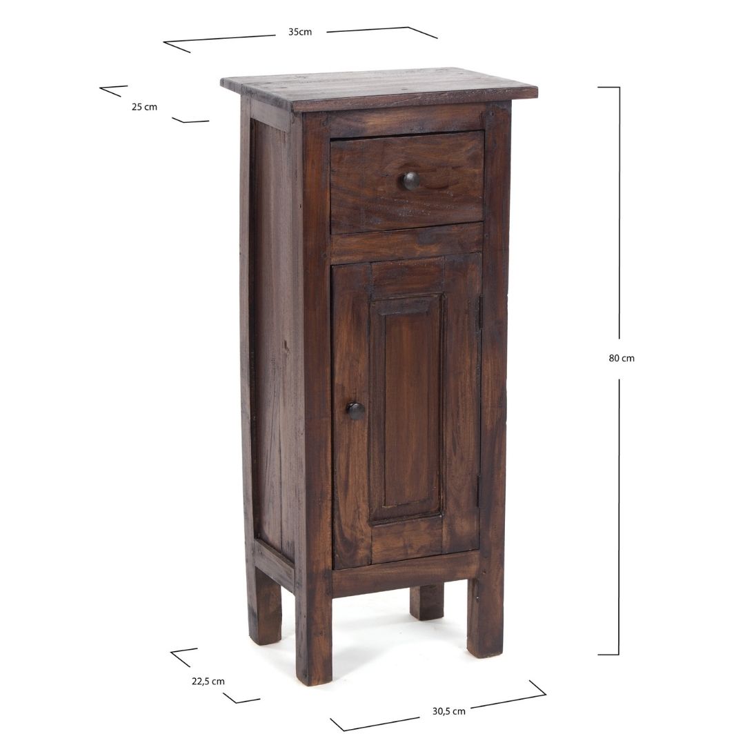 FLURSCHRANK "PLANT 80" | 80x36 cm (HxB) Mahagoni | Telefontisch | Farbe: 03 dunkelbraun