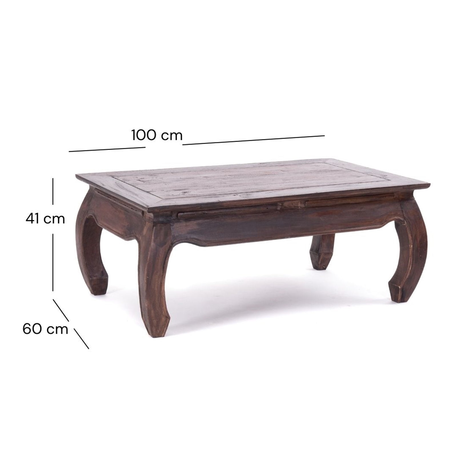 OPIUMTISCH "EAST" | 100x60cm (BxT), Mahagoni | Beistelltisch